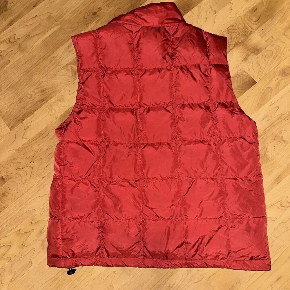 Vintage Eddie Bauer‎ Puffer Vest Goose Down Men's Tall Large Red